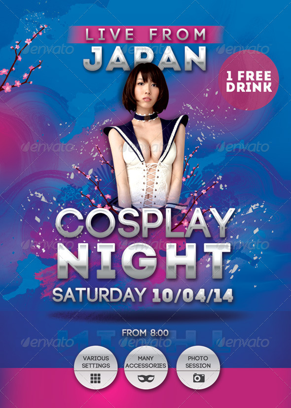 GraphicRiver Japan Cosplay Night Flyer 7067187 GraphicRiver Japan Cosplay Night Flyer 7067187