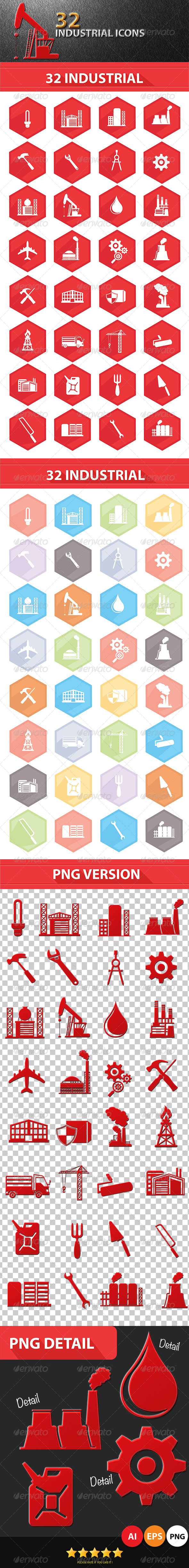 GraphicRiver 32 Industrial Icons 7104617 GraphicRiver 32 Industrial Icons 7104617