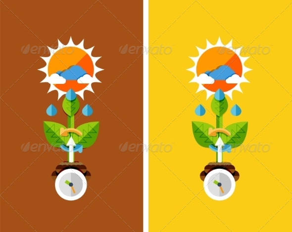 GraphicRiver Flat Design Nature Concept Plant Growth 7105375 GraphicRiver Flat Design Nature Concept Plant Growth 7105375