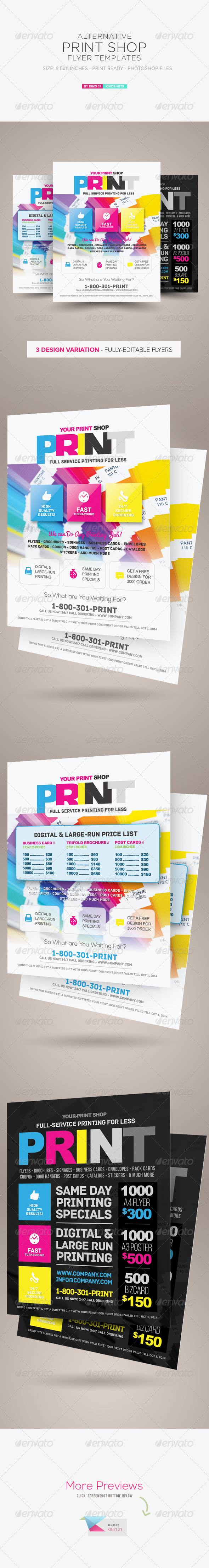 Print Shop Flyer Template (Corporate)