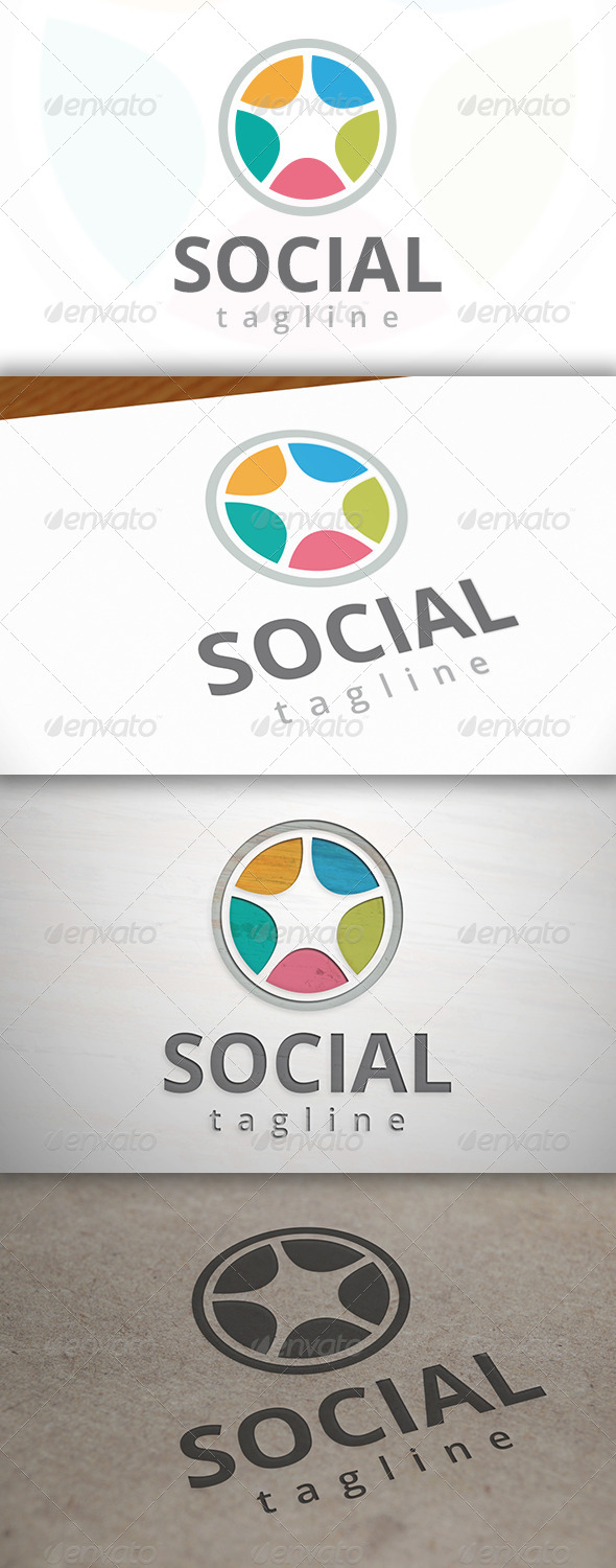 GraphicRiver Social Wheel Logo 7111266 GraphicRiver Social Wheel Logo 7111266