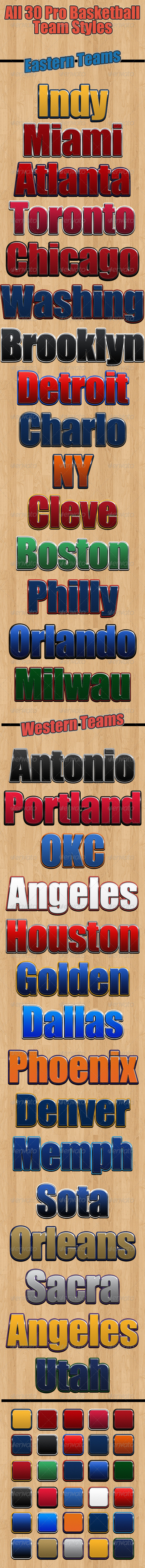 30 Pro Basketball Style - Text Effects Actions