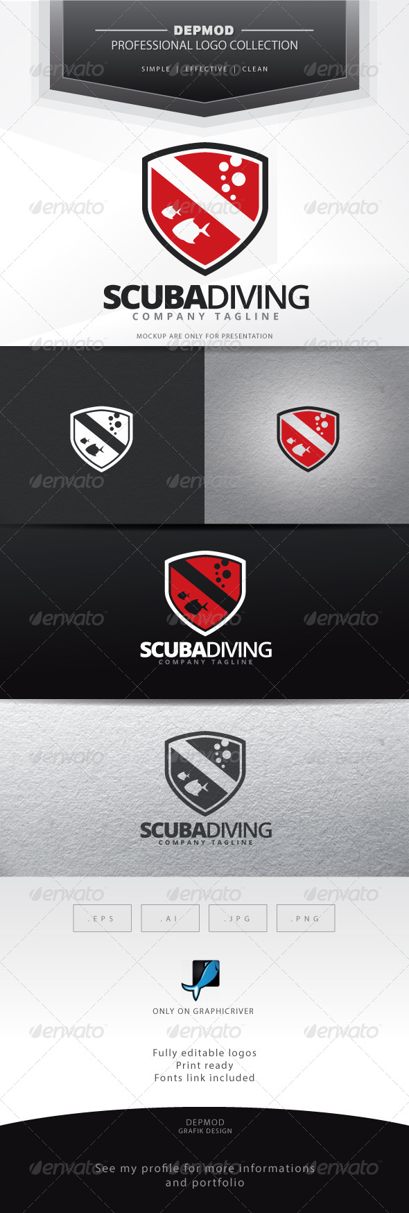 GraphicRiver Scuba Diving Logo 7114121 GraphicRiver Scuba Diving Logo 7114121
