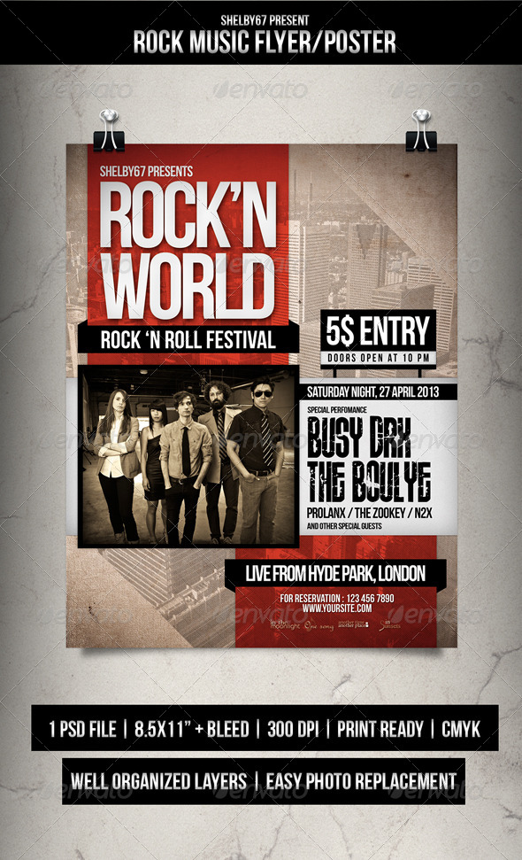 GraphicRiver Rock Music Flyer Poster 7122580 GraphicRiver Rock Music Flyer Poster 7122580