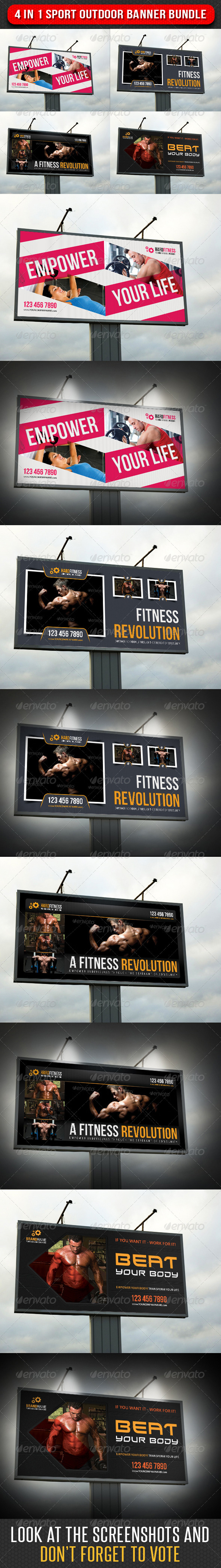 GraphicRiver 4 in 1 Sport Outdoor Banner Bundle 04 7126183 GraphicRiver 4 in 1 Sport Outdoor Banner Bundle 04 7126183
