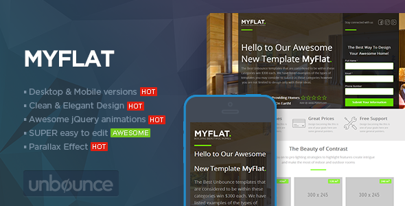 ThemeForest MYFLAT Real Estate Unbounce Template 7119266 ThemeForest MYFLAT Real Estate Unbounce Template 7119266