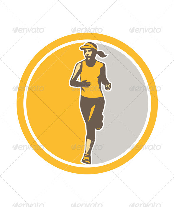 GraphicRiver Female Triathlete Marathon Runner 7133318 GraphicRiver Female Triathlete Marathon Runner 7133318