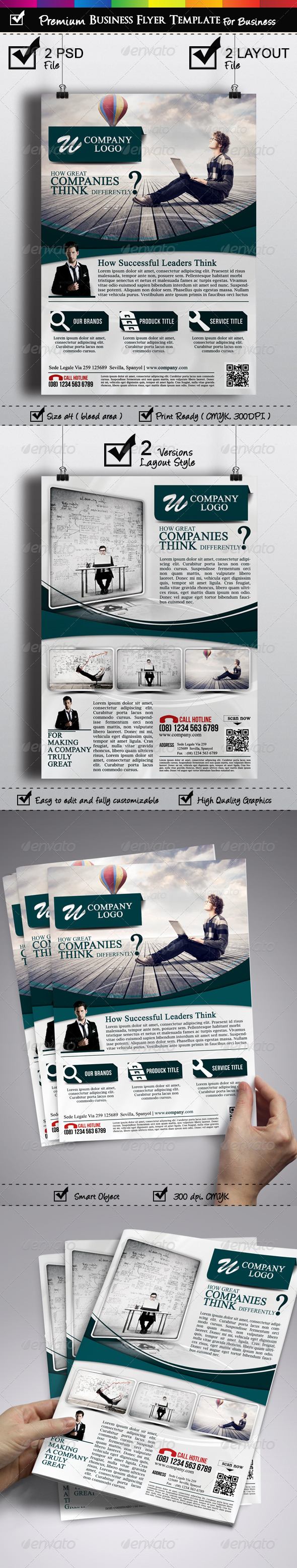 GraphicRiver Premium Business Flyer Template 2 Versions 7133320 GraphicRiver Premium Business Flyer Template 2 Versions 7133320