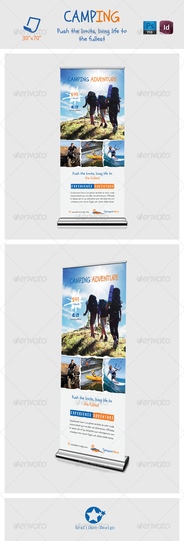 GraphicRiver Camping Adventure Roll-Up Templates 7135466 GraphicRiver Camping Adventure Roll-Up Templates 7135466