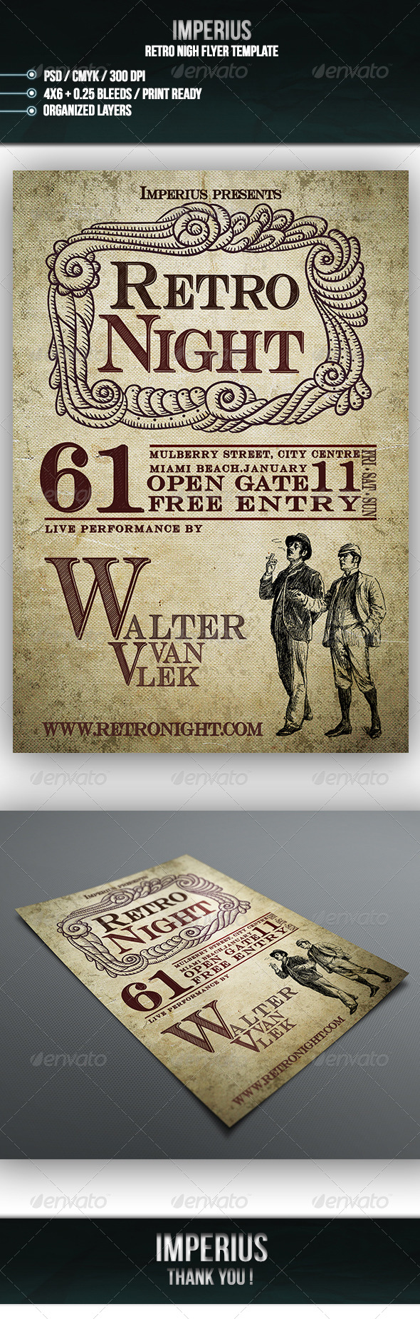 GraphicRiver Retro Nigh Flyer 7119655 GraphicRiver Retro Nigh Flyer 7119655