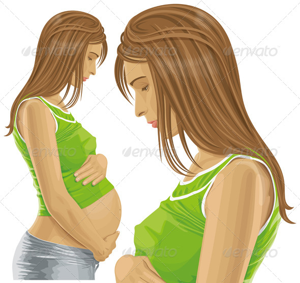 GraphicRiver Vector Pregnant Female With Belly 7140709 GraphicRiver Vector Pregnant Female With Belly 7140709