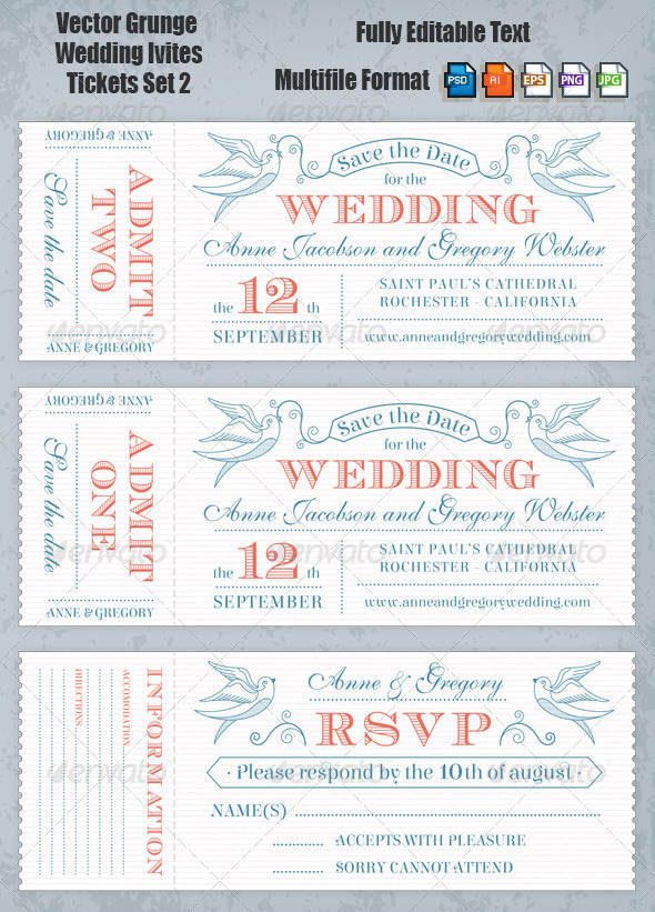 GraphicRiver Wedding Invites Set 2 7141485 GraphicRiver Wedding Invites Set 2 7141485