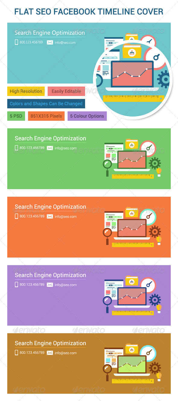 GraphicRiver Flat SEO Facebook Timeline Cover 7123323 GraphicRiver Flat SEO Facebook Timeline Cover 7123323