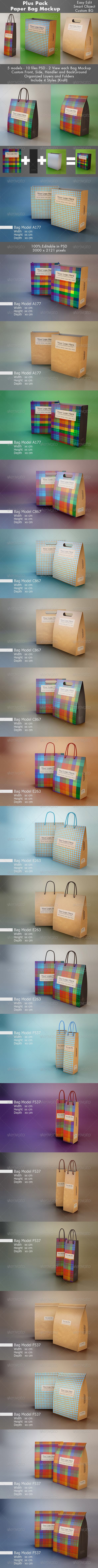 GraphicRiver Plus Pack Bag Mockup 7142611 GraphicRiver Plus Pack Bag Mockup 7142611