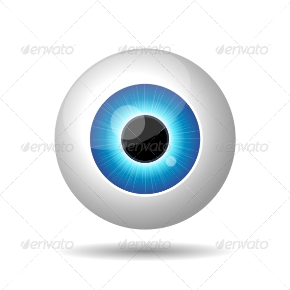 GraphicRiver Blue Eye on White Background 7147703 GraphicRiver Blue Eye on White Background 7147703