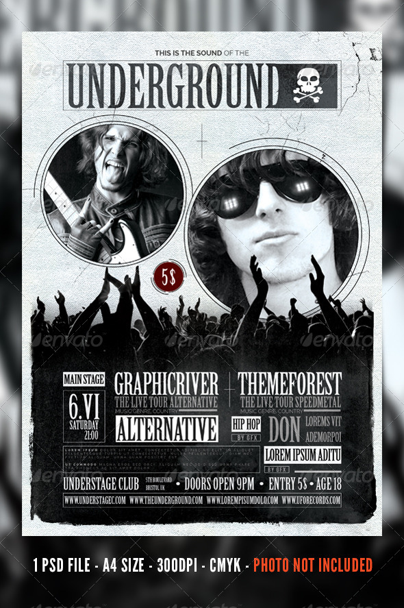 GraphicRiver Vintage Rock Concert Festival Flyer Poster 7140865 GraphicRiver Vintage Rock Concert Festival Flyer Poster 7140865