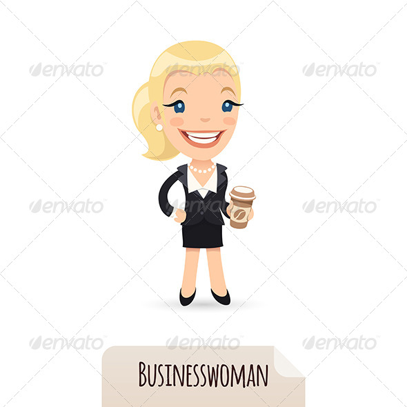 GraphicRiver Businesswoman with Coffee 7149318 GraphicRiver Businesswoman with Coffee 7149318