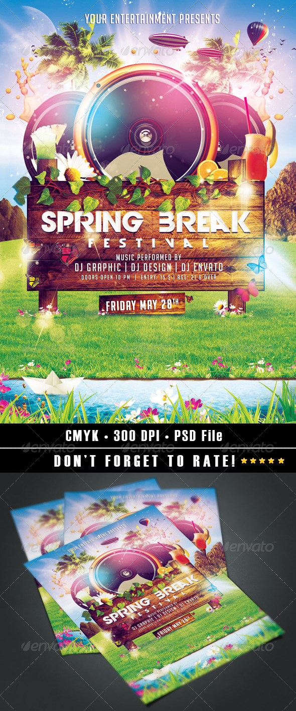 GraphicRiver Spring Break Festival 7157079 GraphicRiver Spring Break Festival 7157079
