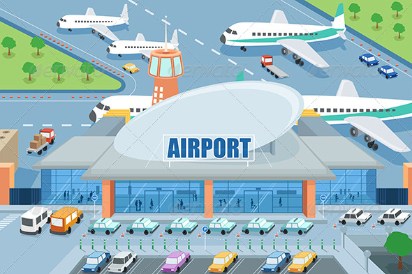 GraphicRiver Airport on the Outside 7158291 GraphicRiver Airport on the Outside 7158291