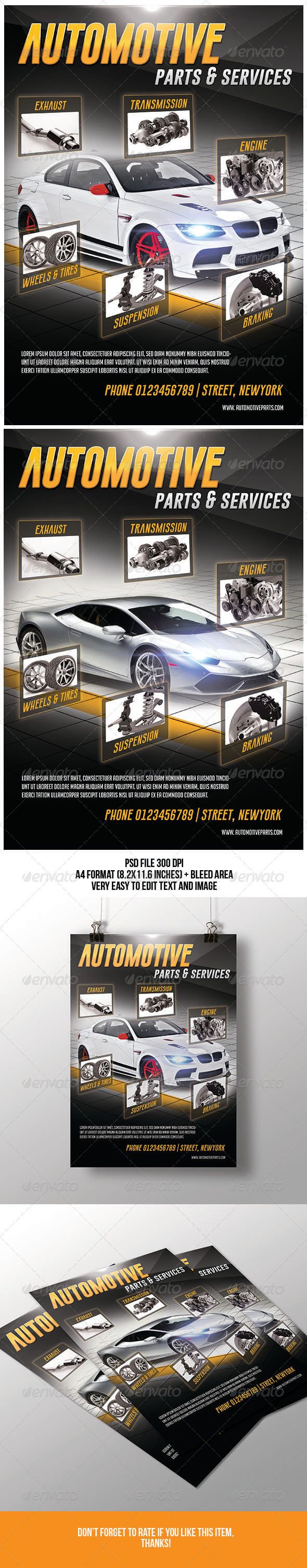 GraphicRiver Automotive Parts & Services Flyer 7144154 GraphicRiver Automotive Parts & Services Flyer 7144154