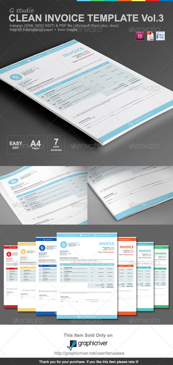 GraphicRiver Gstudio Clean Invoices Template Vol.3 7159713 GraphicRiver Gstudio Clean Invoices Template Vol.3 7159713