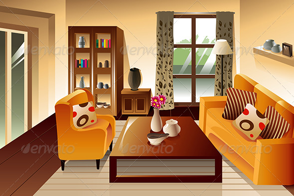 GraphicRiver Modern Living Room Space 7160107 GraphicRiver Modern Living Room Space 7160107