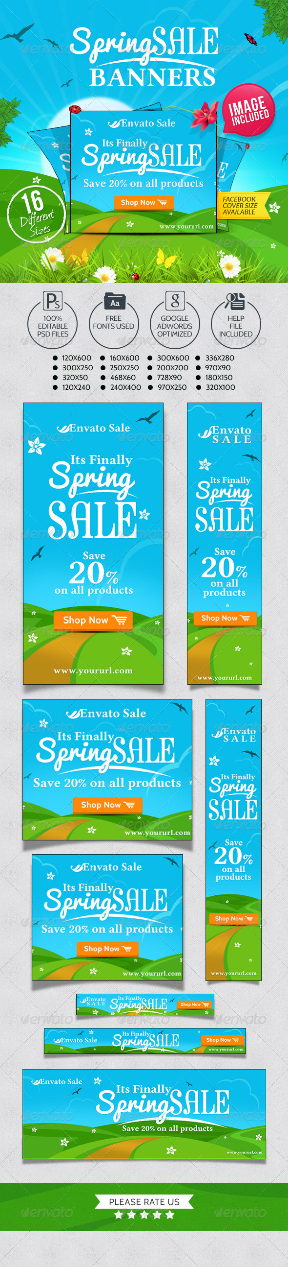 GraphicRiver Spring Sale Banners 7162164 GraphicRiver Spring Sale Banners 7162164