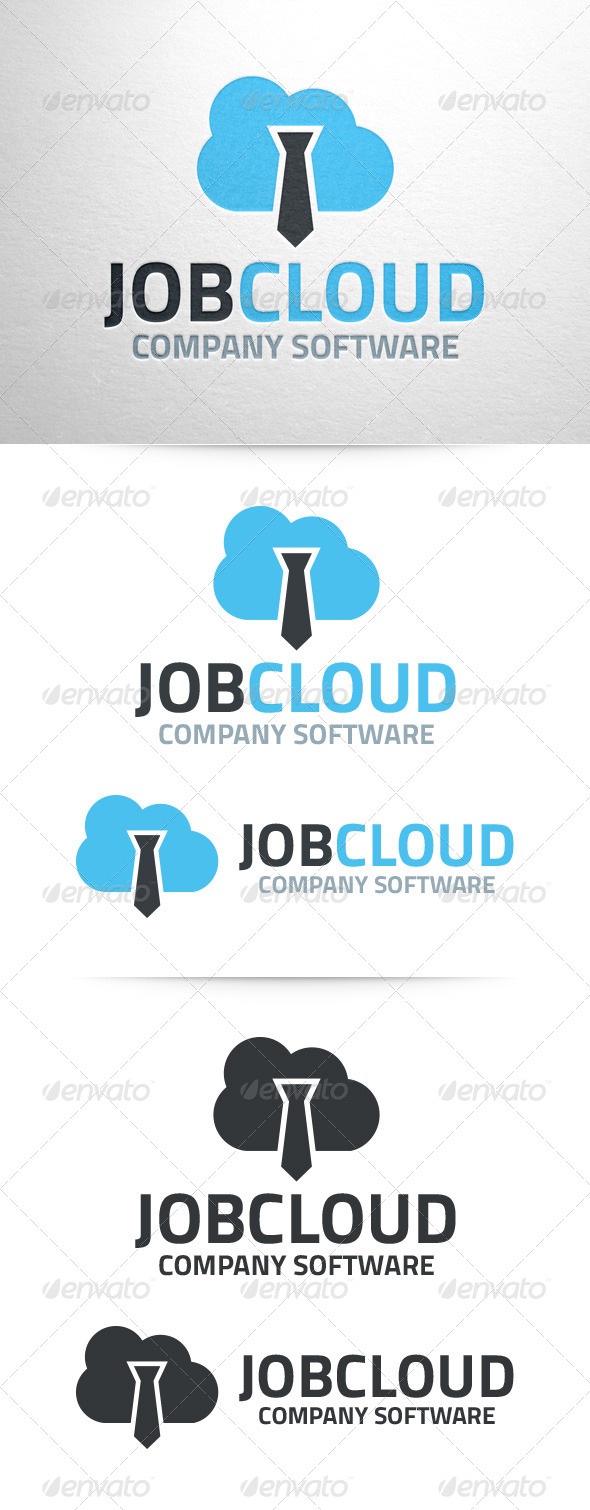 GraphicRiver Job Cloud Logo Template 7163496 GraphicRiver Job Cloud Logo Template 7163496
