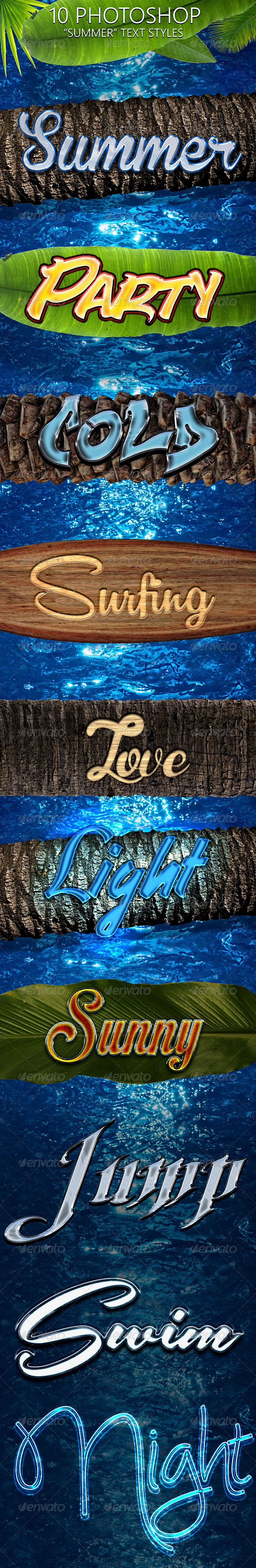 GraphicRiver Summer Text Styles 7163582 GraphicRiver Summer Text Styles 7163582
