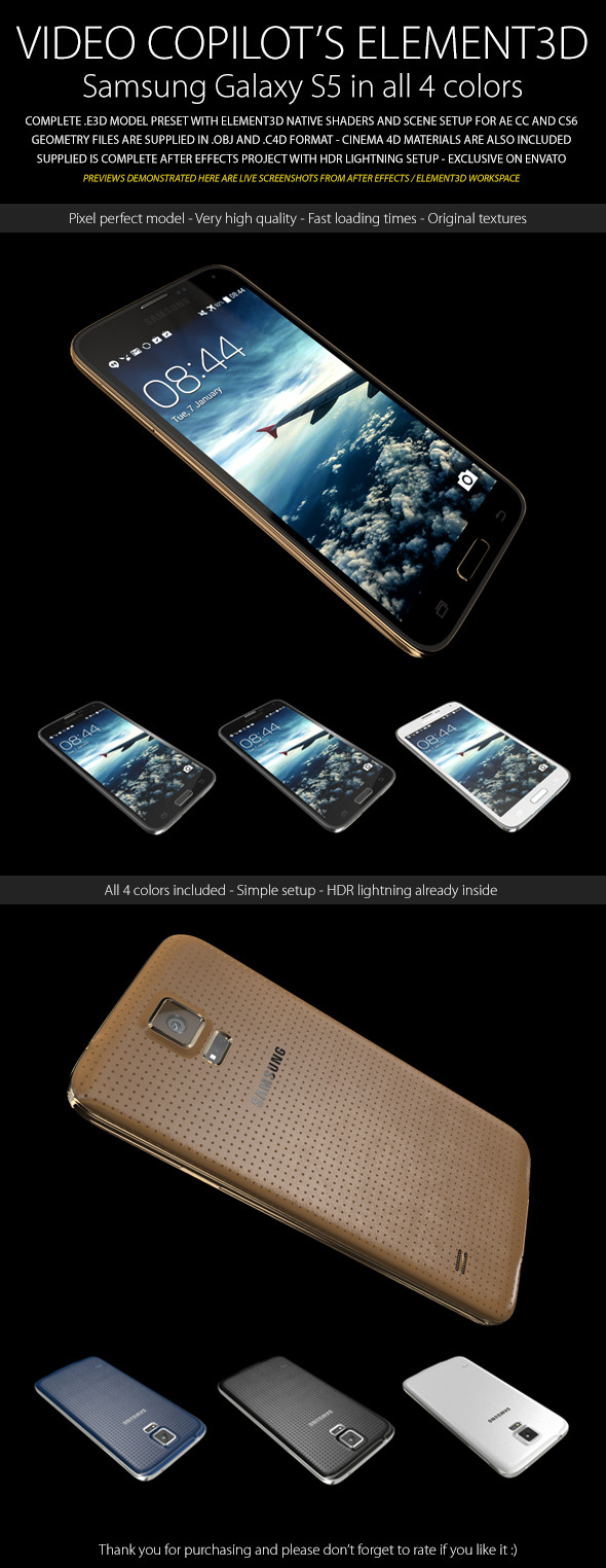 3DOcean Element3D Samsung Galaxy S5 7155807 3DOcean Element3D Samsung Galaxy S5 7155807
