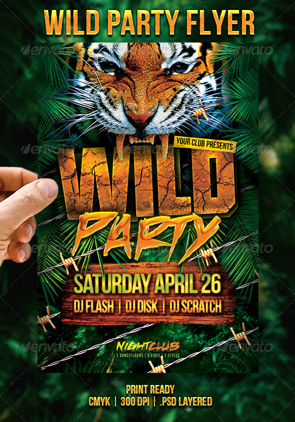 GraphicRiver Wild Party Flyer 7167551 GraphicRiver Wild Party Flyer 7167551