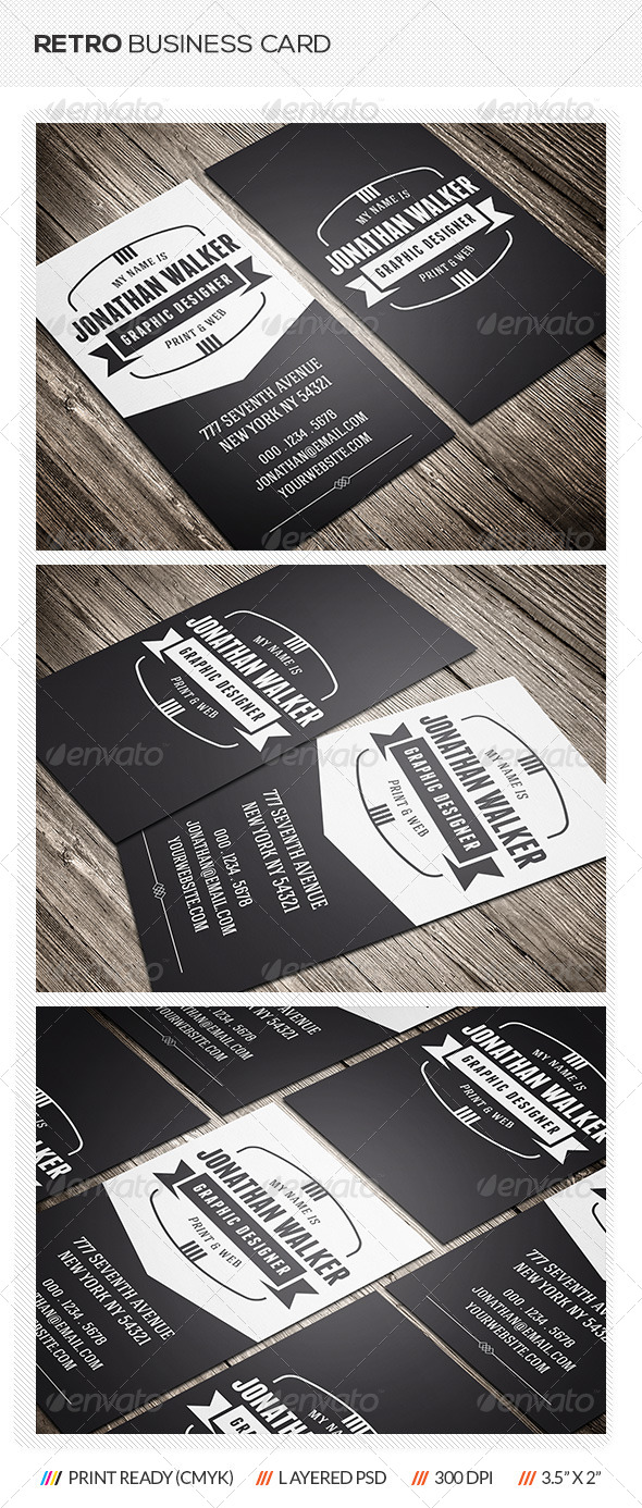 GraphicRiver Retro Business Card 7169068 GraphicRiver Retro Business Card 7169068
