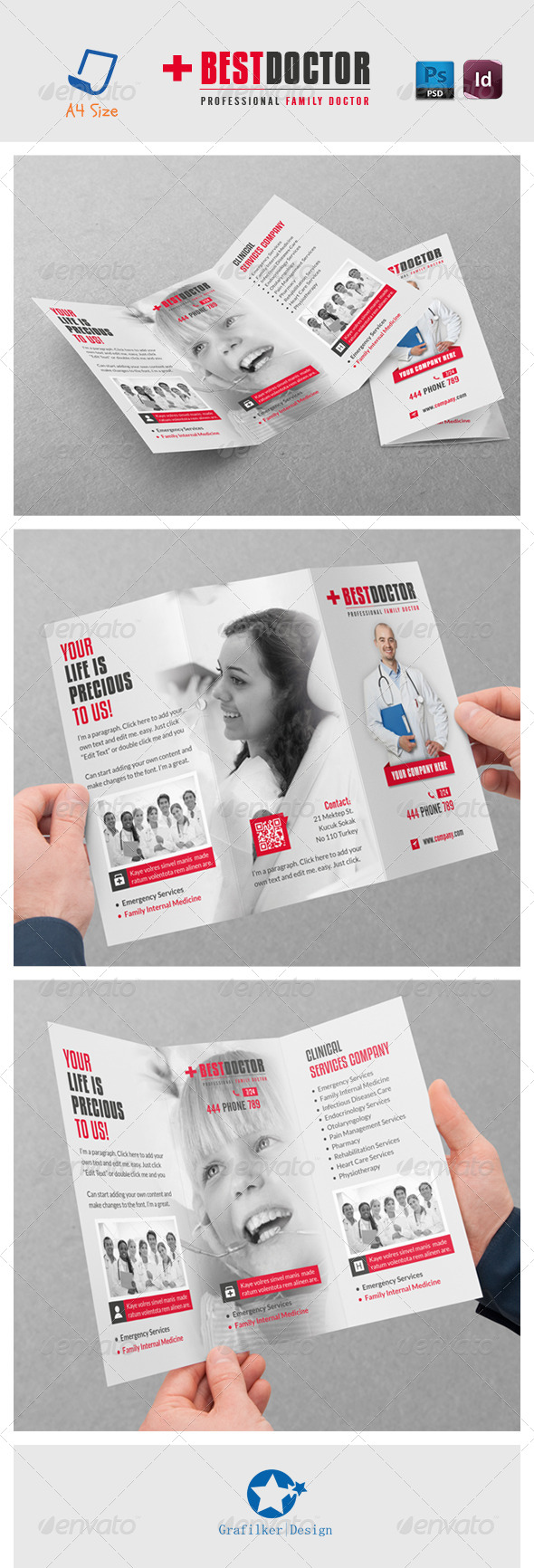GraphicRiver Best Doctor Tri-Fold Templates 7111640 GraphicRiver Best Doctor Tri-Fold Templates 7111640