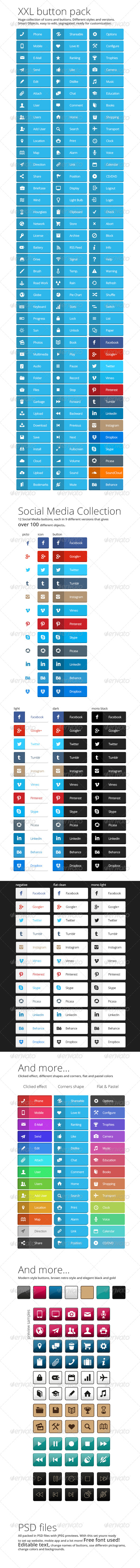 GraphicRiver XXL Button Set & Social Media Pack 7094827 GraphicRiver XXL Button Set & Social Media Pack 7094827