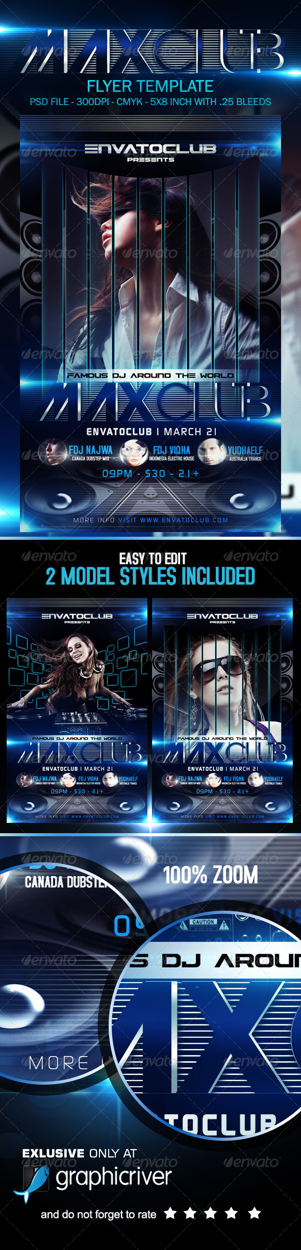 GraphicRiver Maxclube Flyer Template 7186417 GraphicRiver Maxclube Flyer Template 7186417