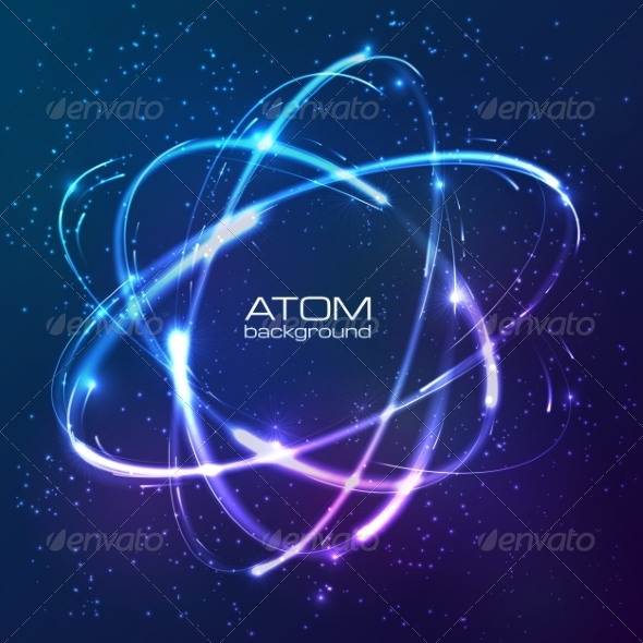 GraphicRiver Shining Neon Lights Atom Model 7192121 GraphicRiver Shining Neon Lights Atom Model 7192121