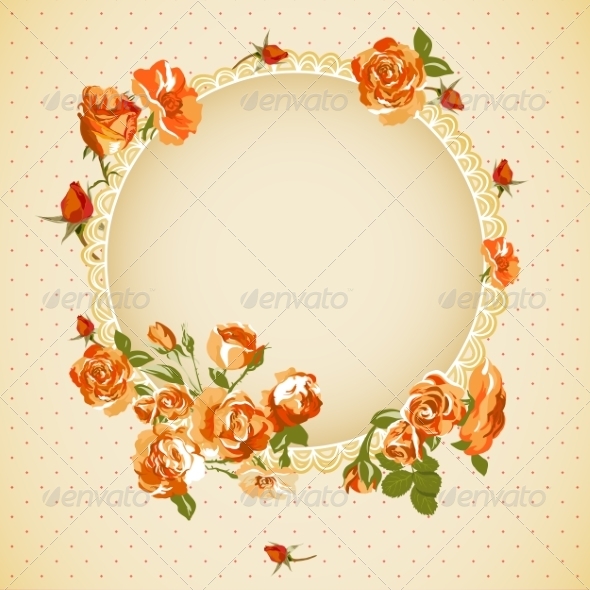 GraphicRiver Vintage Floral Background with Roses 7192165 GraphicRiver Vintage Floral Background with Roses 7192165