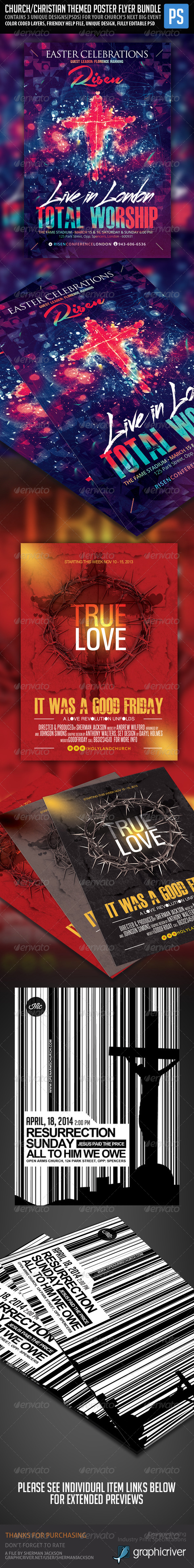 GraphicRiver Church Christian Themed Poster Flyer BUNDLE PACK 7160541 GraphicRiver Church Christian Themed Poster Flyer BUNDLE PACK 7160541