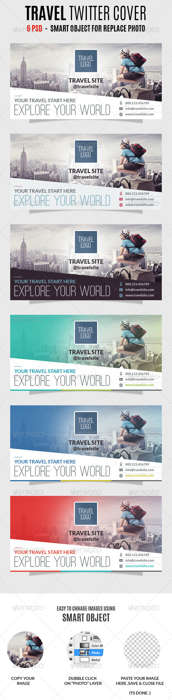 GraphicRiver Travel Twitter Covers 7196576 GraphicRiver Travel Twitter Covers 7196576