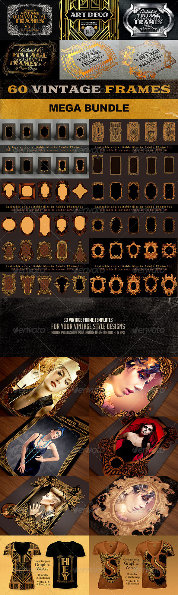 GraphicRiver 60 Vintage Frame Templates Bundle 7198288 GraphicRiver 60 Vintage Frame Templates Bundle 7198288