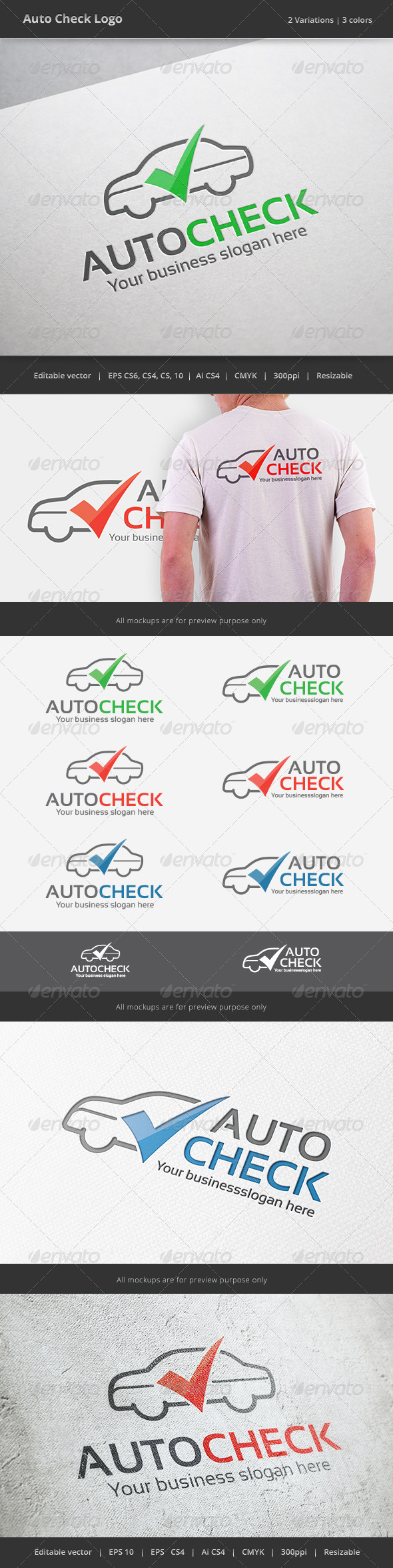 Auto Check Car Logo - Objects Logo Templates