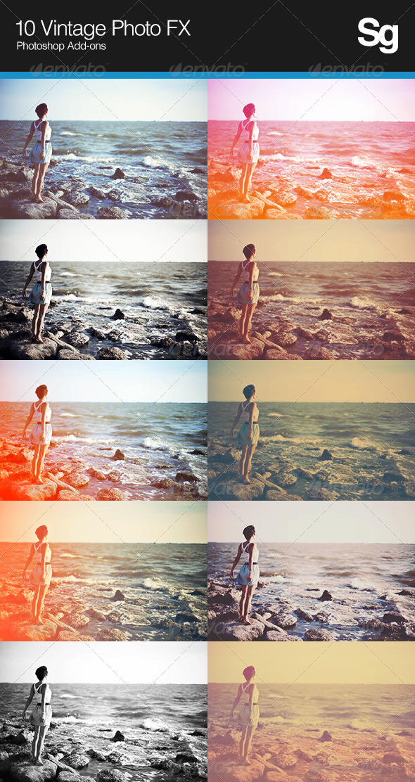 10 Vintage Photo FX - Photo Effects Actions