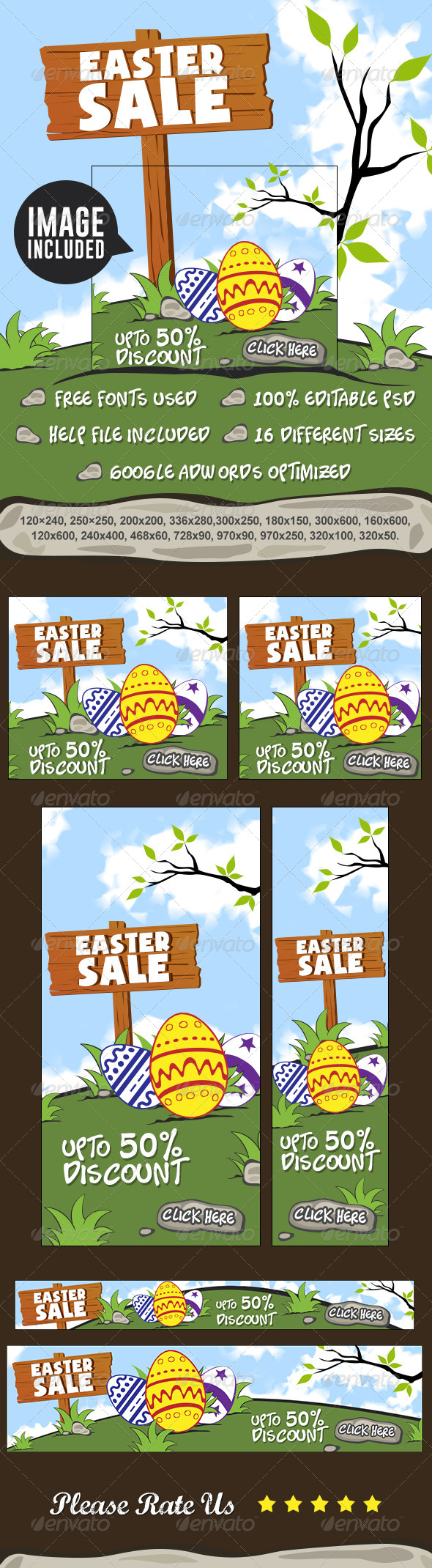 GraphicRiver Easter Sale Banners 7428375 GraphicRiver Easter Sale Banners 7428375