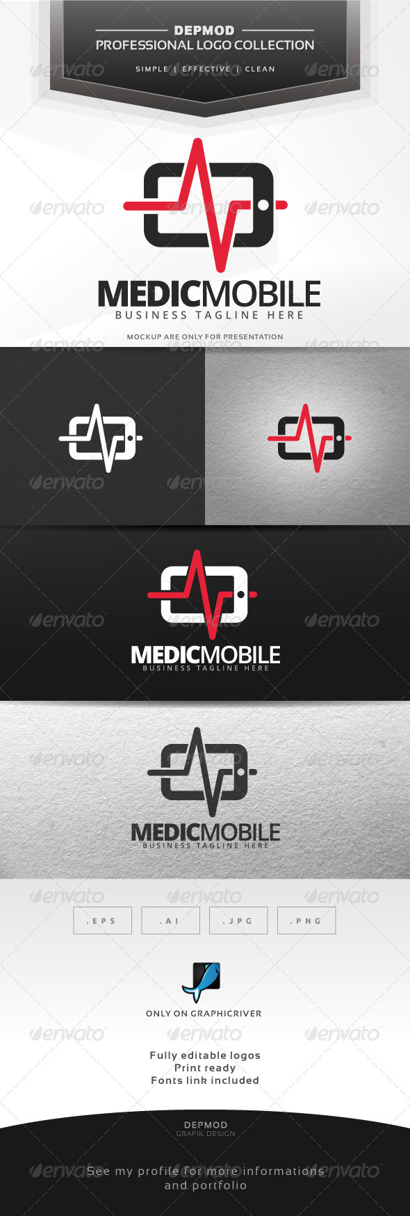 GraphicRiver Medic Mobile Logo 7437932 GraphicRiver Medic Mobile Logo 7437932