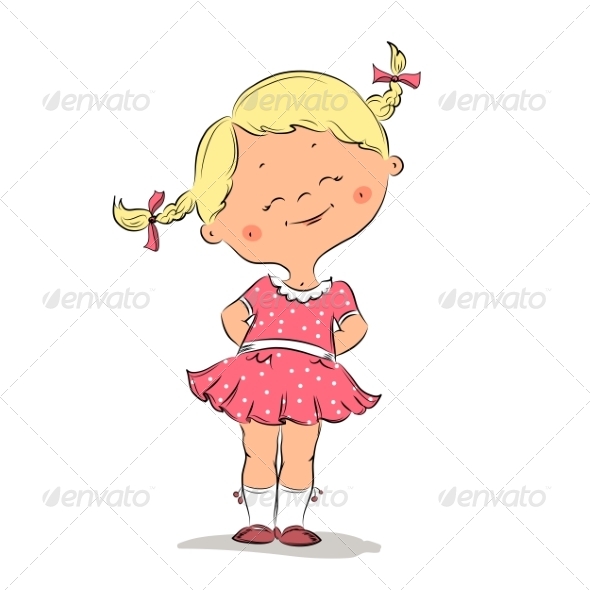 GraphicRiver Hand Drawn Illustration of Girl 7441328 GraphicRiver Hand Drawn Illustration of Girl 7441328