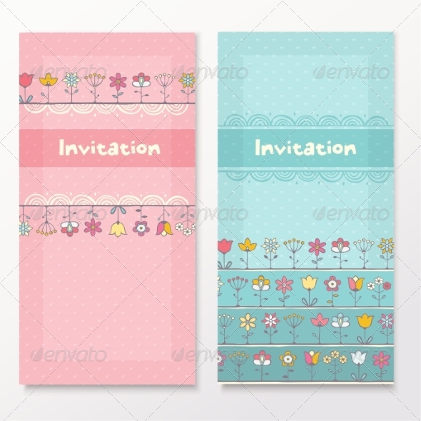 GraphicRiver Floral Invitation Card 7441428 GraphicRiver Floral Invitation Card 7441428
