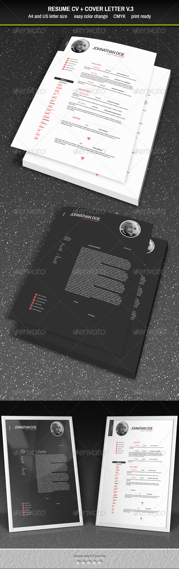GraphicRiver Resume CV Template V.3 7442644 GraphicRiver Resume CV Template V.3 7442644