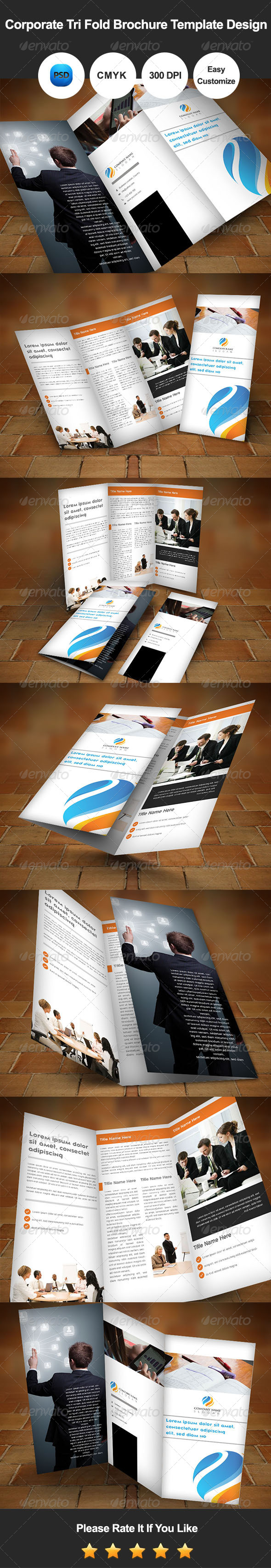 GraphicRiver Corporate Tri Fold Brochure Template Design 7450124 GraphicRiver Corporate Tri Fold Brochure Template Design 7450124