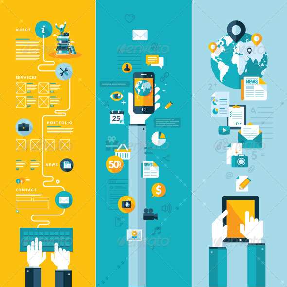 GraphicRiver Set of Flat Design Concepts 7450665 GraphicRiver Set of Flat Design Concepts 7450665