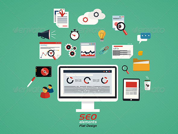 GraphicRiver Flat Concept of SEO Process 7450731 GraphicRiver Flat Concept of SEO Process 7450731